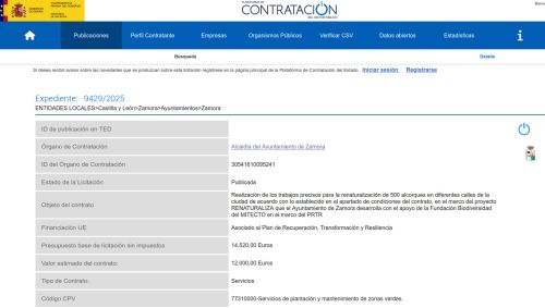 imagen principal Abierto el plazo de presentacin de ofertas para la renaturalizacin de 500 alcorques