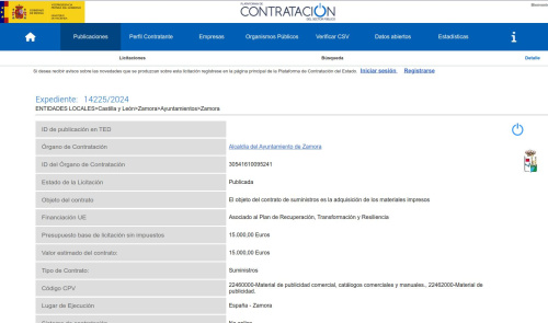 imagen principal Licitación de materiales de difusión